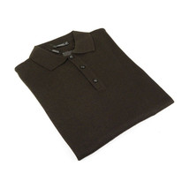 Mens PRINCELY Soft Merinos Wool Sweater Knits Lightweight Polo 1011-40 Brown image 6