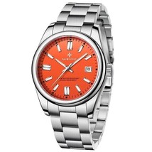 men&#39;s Quartz chronograph wristwatch waterproof luxury Casual steel strap - £34.80 GBP