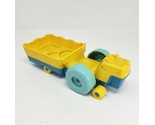 VINTAGE 1988 PLAYSKOOL TODDLER WEEBLES FARM BARN BLUE &amp; YELLOW TRACTOR TOY - £13.59 GBP