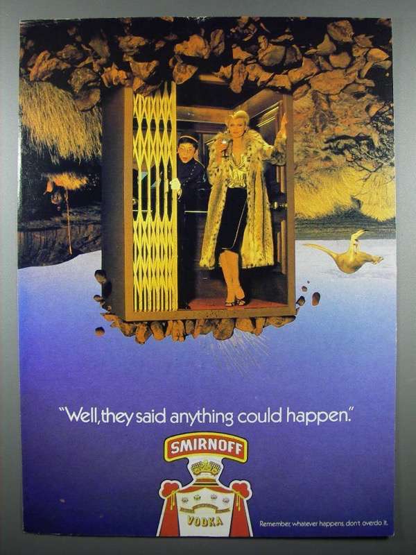 1980 Smirnoff Vodka Ad - Said Anything Could Happen - $18.49
