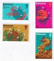 Stamps Bahamas UPU Universal Postal Union Centenary 1974 MLH - $1.45