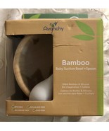 Avanchy Baby Natural Bamboo Suction Bowl + Soft Tip Silicone Spoon Set. ... - £15.63 GBP