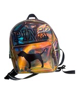 Victoria's Secret PINK Clear Mini Backpack Iridescent Glitter Sparkles - $24.00