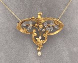 Victorian 18k and Platinum Diamond Pearl Pin Pendant (Possibly French) #... - $1,311.75