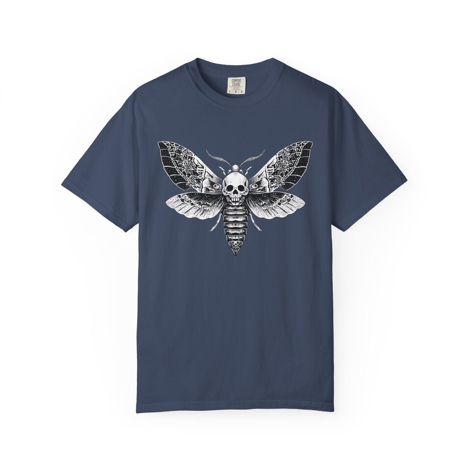 Skull Moth T-Shirt, Unisex Graphic Tee, Gothic Apparel, Alternative Item image 4