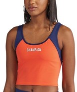 MSRP $40 Champion Poppy Orange Navy U-Back Sport Crop Top Size Small - $20.26 CAD