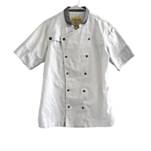Hedley &amp; Bennett Chef Coat White Snap Button Vented Short Sleeve Women&#39;s XS - £31.60 GBP