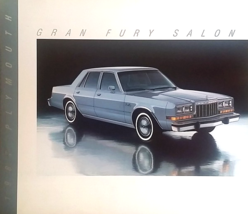 1987 Plymouth GRAN FURY SALON sales brochure catalog folder US 87 - £6.32 GBP