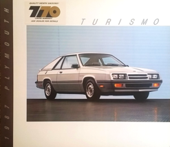 1987 Plymouth TURISMO sales brochure catalog folder US 87 Duster - £6.27 GBP