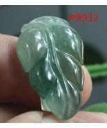 Woman Fashion Jewelry jade Leaves pendant certificate authenticity - £75.27 GBP