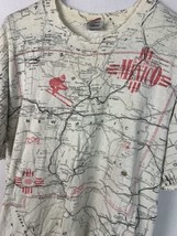 Vintage All Over Print T Shirt New Mexico Map Single Stitch Men’s XL USA 80s 90s - £32.23 GBP