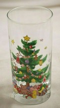 Christmas Tree Drinking Glass Tumbler Yellow Star Xmas Presents Weighted... - $16.82