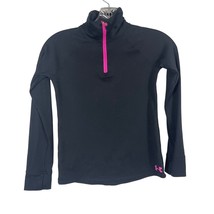 Under Armour Heatgear Activewear Shirt Kids Girls Size Medium Black Polyester - £5.62 GBP