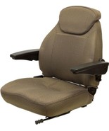 Brown Fabric Universal Tractor Seat Fits Case IH John Deere Ford New Hol... - £280.44 GBP
