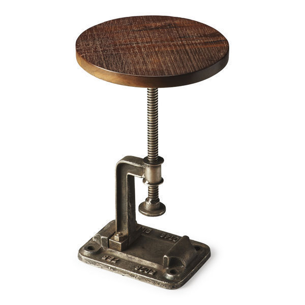 Industrial Crank Table, Recycled Restoration Wood & Iron, Urban Loft - $374.00