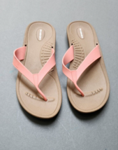 Okabashi Sandals Ladies 11 / 12 Large Thong Flip Flops Coral - $18.99