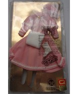 Junior Mimi Pink Coat Hat &amp; Muff Fashion Doll Clothes Barbie Size Doll - £5.49 GBP