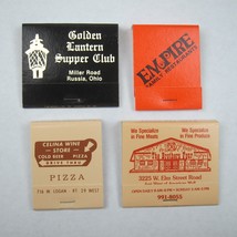 4 Matchbook Golden Lantern Supper Club Empire Old Barn Out Back Celina Wine Ohio - £15.92 GBP