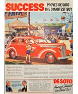 Desoto America&#39;s Smartest Low Priced Car Anybody&#39;s Money-1937 Vintage Pr... - €8,39 EUR