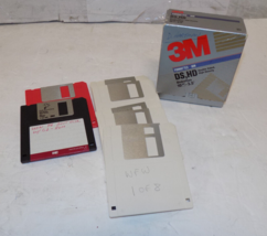 3M High Density 3.5&quot; Diskettes Floppy Discs Lot Of 10 - $14.68