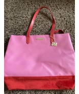 Juicy Couture Pink Red Velvet Shoulder Bag Tote Purse Charm Logo OUI - £15.69 GBP