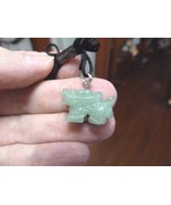 (an-dra-8) little Chinese winged Dragon GREEN carving Pendant NECKLACE g... - $10.56 CAD