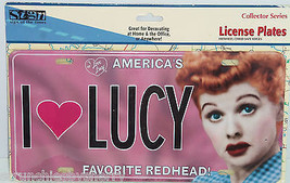 I Love Lucy Metal License Plate Tag America&#39;s Favorite Redhead Ball - £23.73 GBP