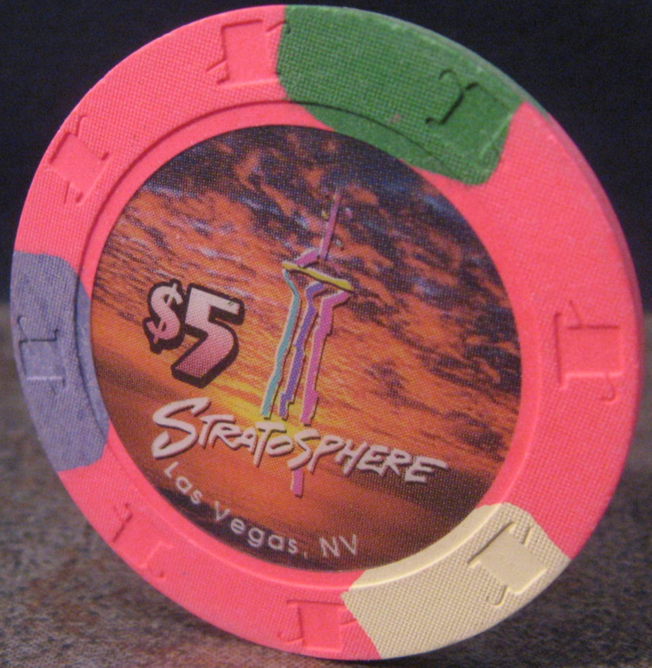 $5.00 Casino Chip From: "The Stratosphere Casino" Of Las Vegas, Nv. - (sku#4360) - $8.99
