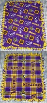 Minnesota Vikings Baby Blanket Fleece Pet Lap Purple Gold 30" x 24" NFL Football - £34.54 GBP
