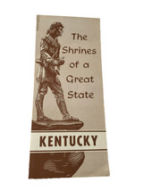 The Shrines of a Great State Kentucky Travel Brochure 1950s Division of ... - £4.72 GBP