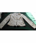 White House Black Market Women&#39;s Off White Jacket Size 4 100% Cotton Floral - €41,66 EUR