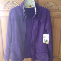 Purple Zippered Jacket Size Small by Roxy - £27.35 GBP