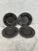 Set of 4 Pfaltzgraff Midnight Sun Black 6&quot; Bread &amp; Butter Dessert Plates - $27.98