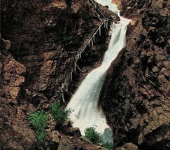 Colorado Springs CO Seven Falls South Cheyenne Canyon UNP Vtg Linen Postcard - £3.07 GBP