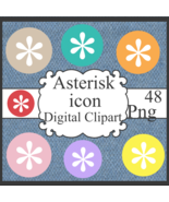 Asterisk icon Digital Clipart - $37.50 MXN
