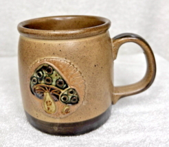 1960-70s Pottery Spotted Mushroom Coffee Mug Cup Brown Earth Tones 3 1/2... - $40.73 CAD