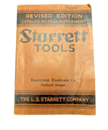 1935 Starrett Mechanical Tools Trade Catalog No. 25 and Supplement 383 P... - £27.48 GBP