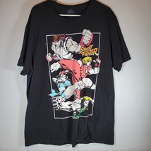 Street Fighter Mens Shirt 2XL Anime Black Graphic Tee Casual - £11.06 GBP