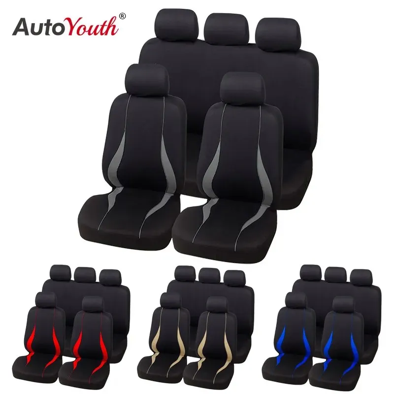 AUTOYOUTH 9pcs Universal Car Seat Covers Auto Protect Covers Automotive Seat - £16.06 GBP+