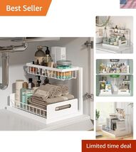 Under Sink Organizer, Pull Out Cabinet Organizer 2 Tier Slide Out Sink S... - $49.89