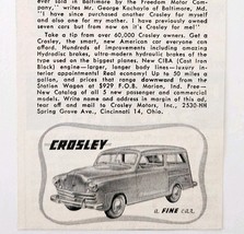 1949 Crosley Station Wagon Car Automotive Advertisement Vintage Automobi... - $19.99