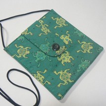 Small Square Purse w/ Leaping Frogs Green Print (BN-PUR401) - £9.59 GBP