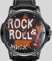 Rock N Roll Music Guitar Retro Style Rare Quality Wrist Watch UK Seller - £42.66 GBP