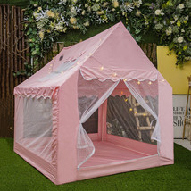 Kids Play Tent With Star Lights Princess Tent Toddler Girls Indoor Playhouse Toy - £52.74 GBP
