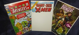 MARVELS AMAZING XMEN &amp; AVENGERS/3 GREAT COVERS 1963,1975,2023 COLLECTORS... - $34.99