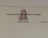 Merchants National Bank Of Mobile Letterhead vintage One Sheet Box1 - $2.96