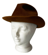 Vintage Stetson Sovereign Fedora Hat Charger Bronze Felt Men&#39;s Size 7-1/... - £67.24 GBP