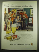 1949 Miller High Life Beer Ad - Time for a toast - £14.54 GBP