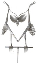Forked Up Art G34 Stainless Steel Fork and Spoon Owl Sculpture - $40.59