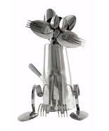 Forked Up Art G01 Stainless Steel Fork and Spoon Cat Sculpture - £49.06 GBP